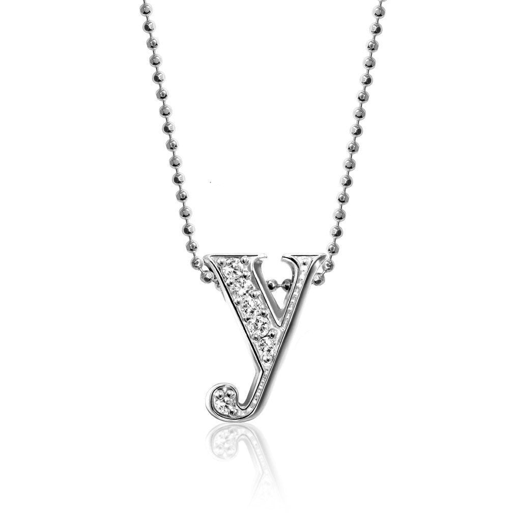 Alex Woo Letter Y Initial Charm Necklace