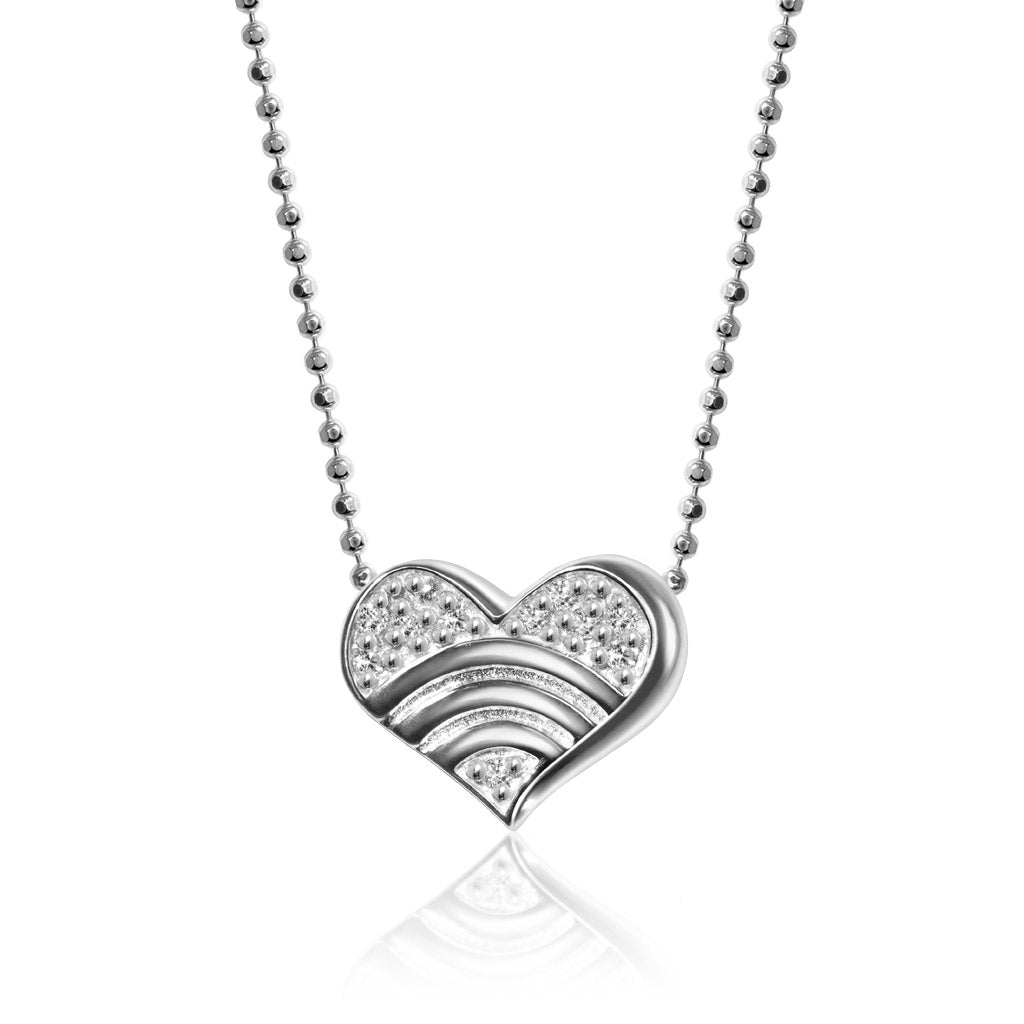 Alex Woo Luck Rainbow Heart Charm Necklace