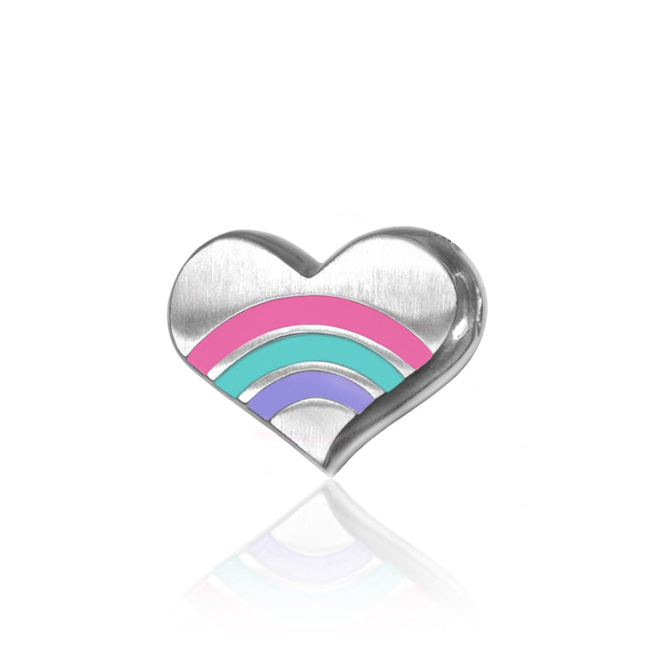 Alex Woo Luck Rainbow Heart Charm Necklace