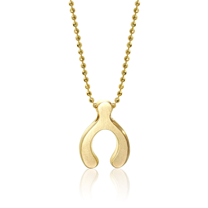 Alex Woo Luck Wishbone Charm Necklace
