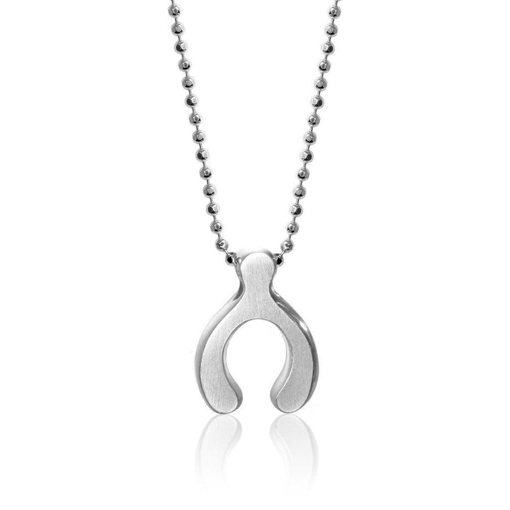 Alex Woo Luck Wishbone Charm Necklace