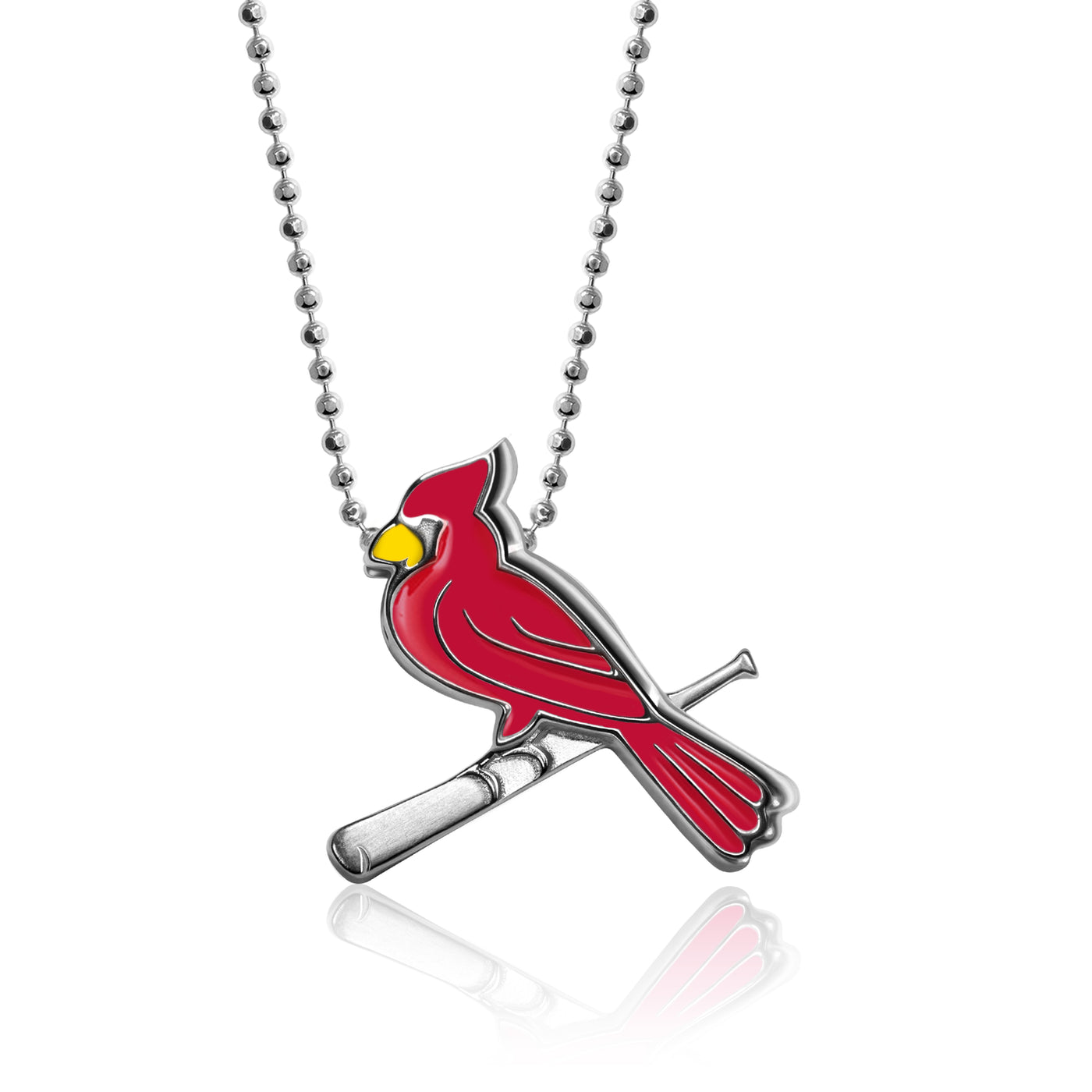 MLB St. Louis Cardinals Sterling Silver Red Enamel / 20 inch