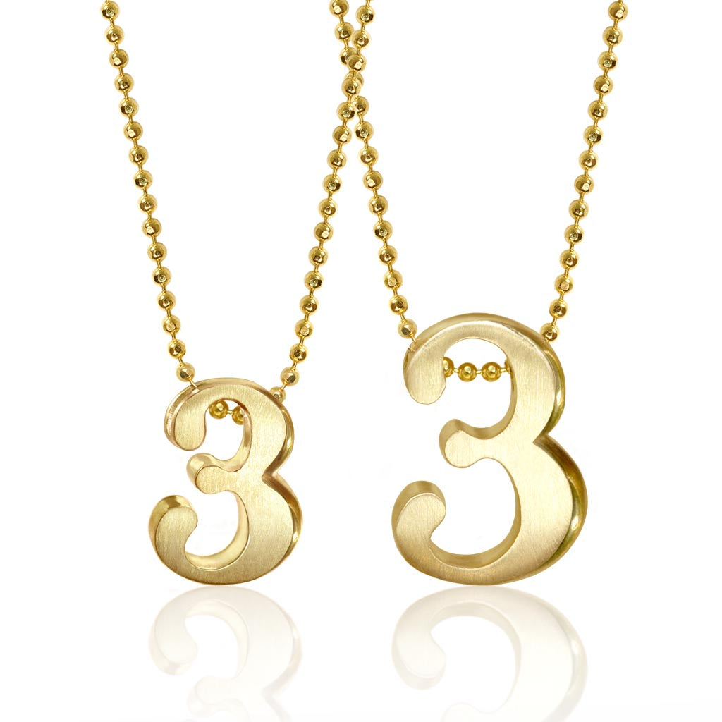 Alex Woo Number 3 Charm Necklace