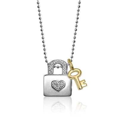 Alex Woo Princess Lock with Mini Additions™ Key Charm Necklace
