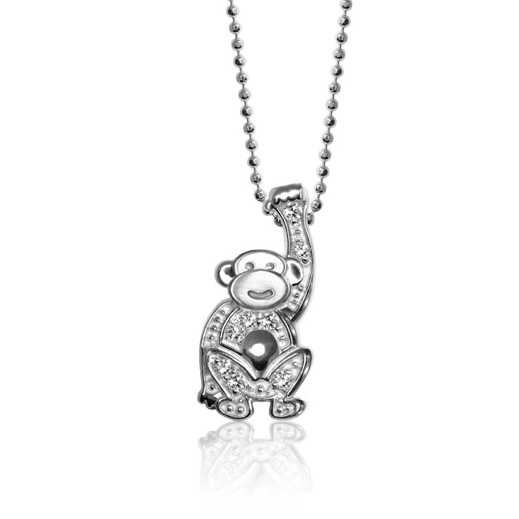 アクセサリー Monkey Alex Woo Zodiac Monkey Charm Necklace – Alex Woo Jewelry
