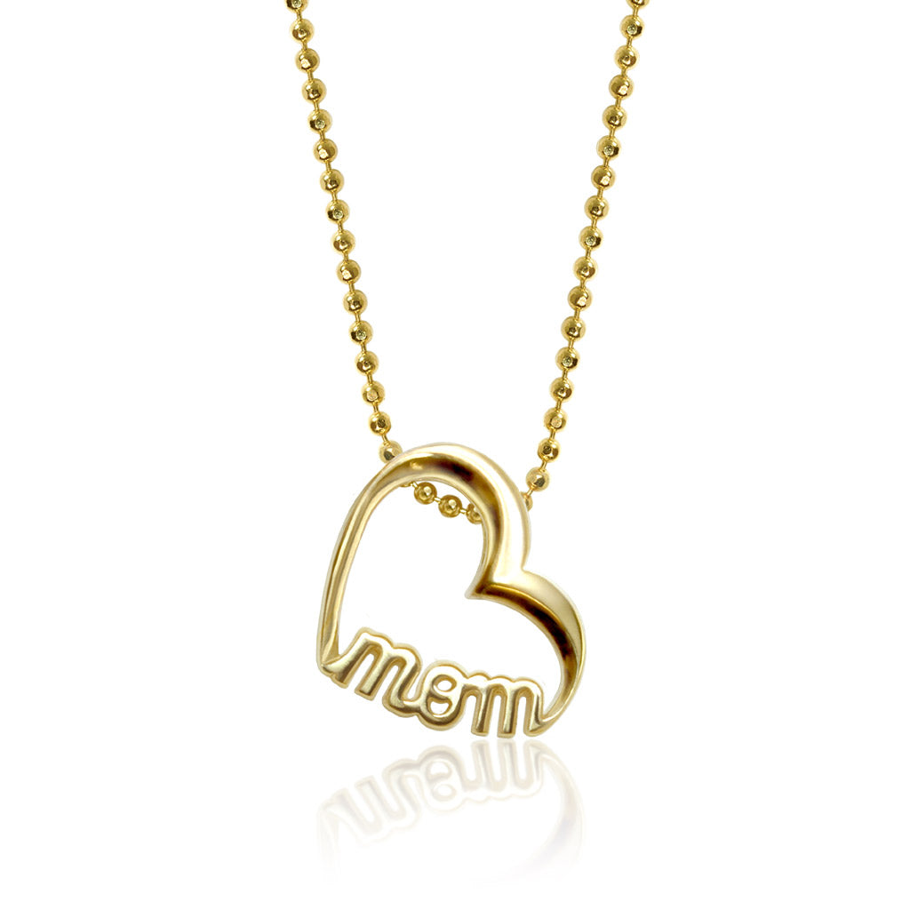 Alex Woo Words Mom Heart Charm Necklace