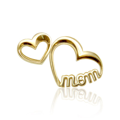 Alex Woo Words Double Mom Hearts Charm Necklace