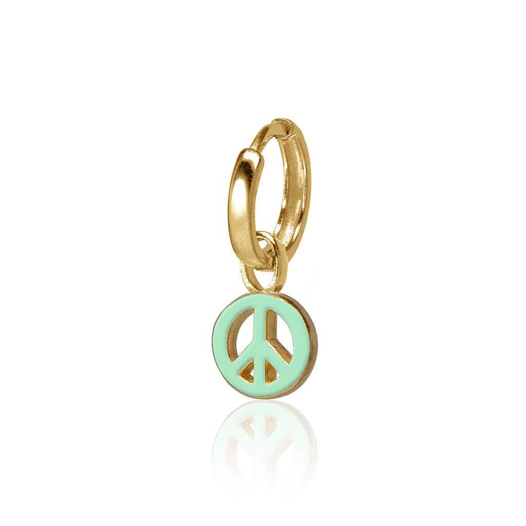 Mini Peace Sign Huggie