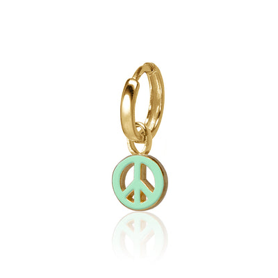 Mini Peace Sign Huggie