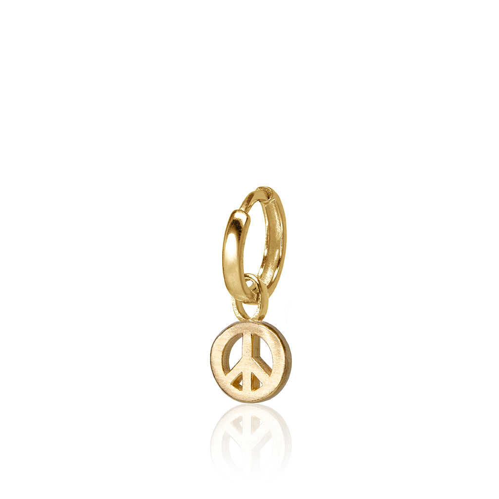 Mini Peace Sign Huggie