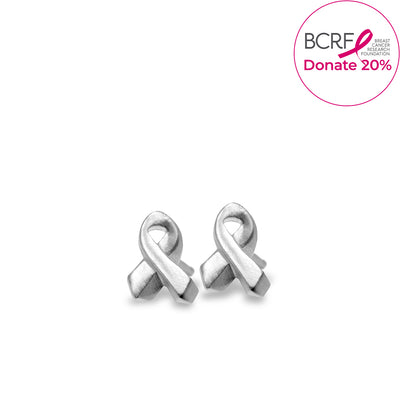 Mini Additions™ Breast Cancer Ribbon Earrings