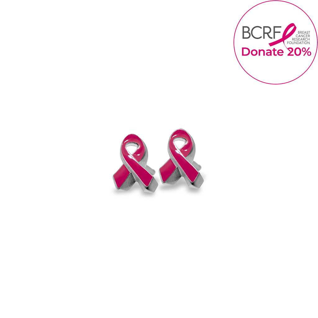 Mini Additions™ Breast Cancer Ribbon Earrings