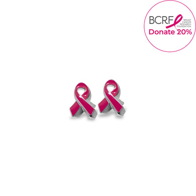 Mini Additions™ Breast Cancer Ribbon Earrings