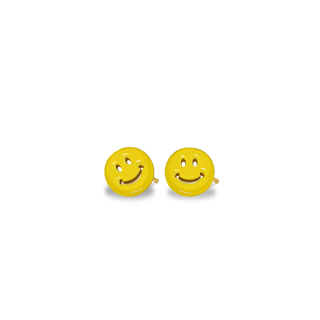 servet Brandewijn Attent Mini Additions™ Smiley Face Earrings – Alex Woo Inc.