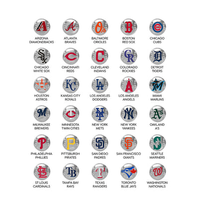MLB Baseball Disc Earrings