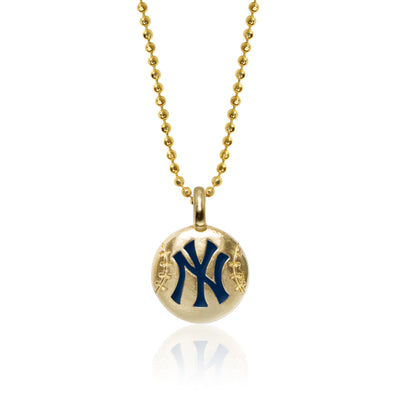 Alex Woo MLB New York Yankees Baseball Disc Charm Necklace