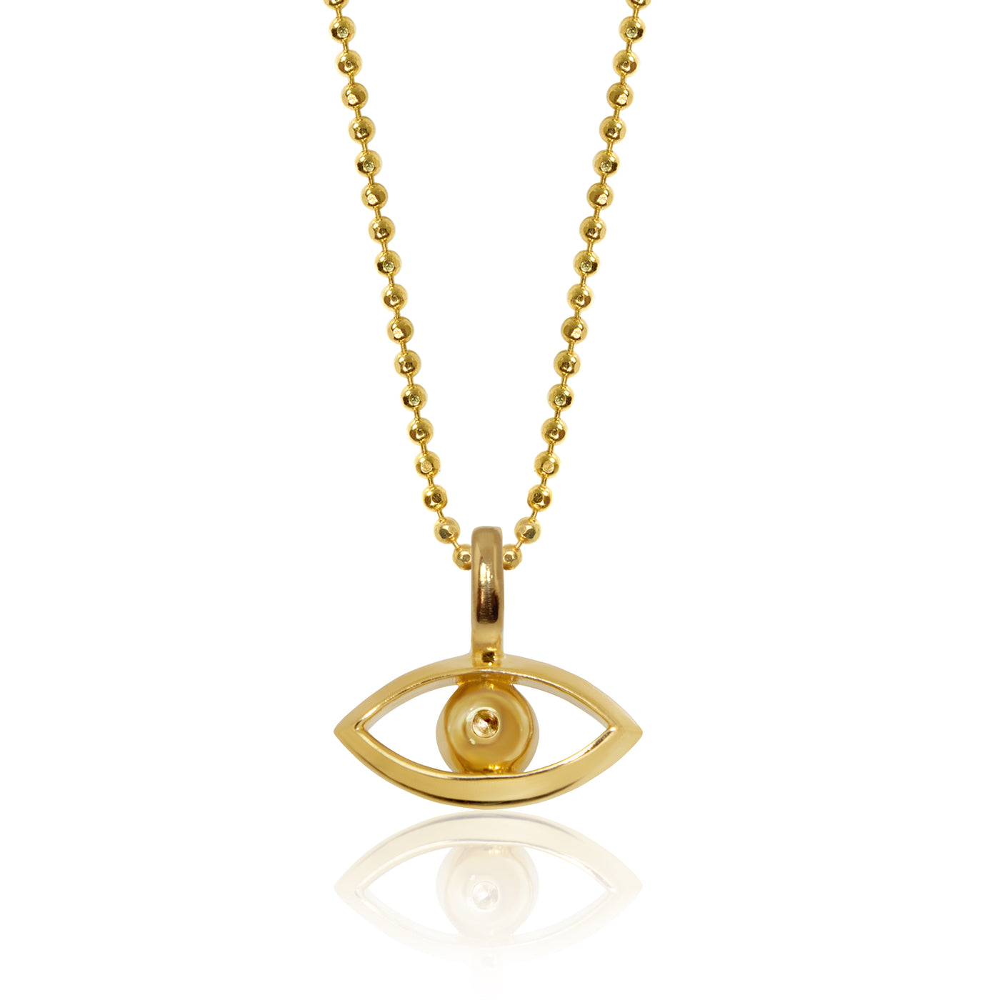 Alex Woo Mini X Evil Eye Charm Necklace