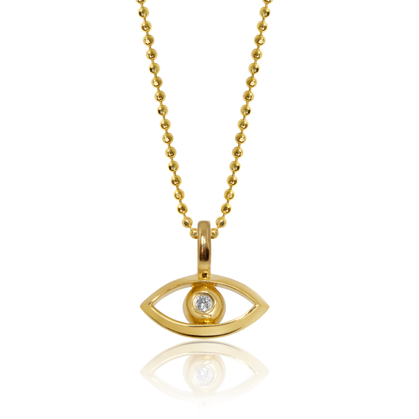 Alex Woo Mini X Evil Eye Charm Necklace