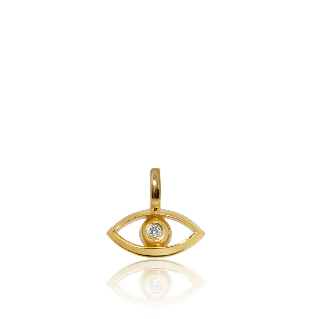 Alex Woo Mini X Evil Eye Charm Necklace