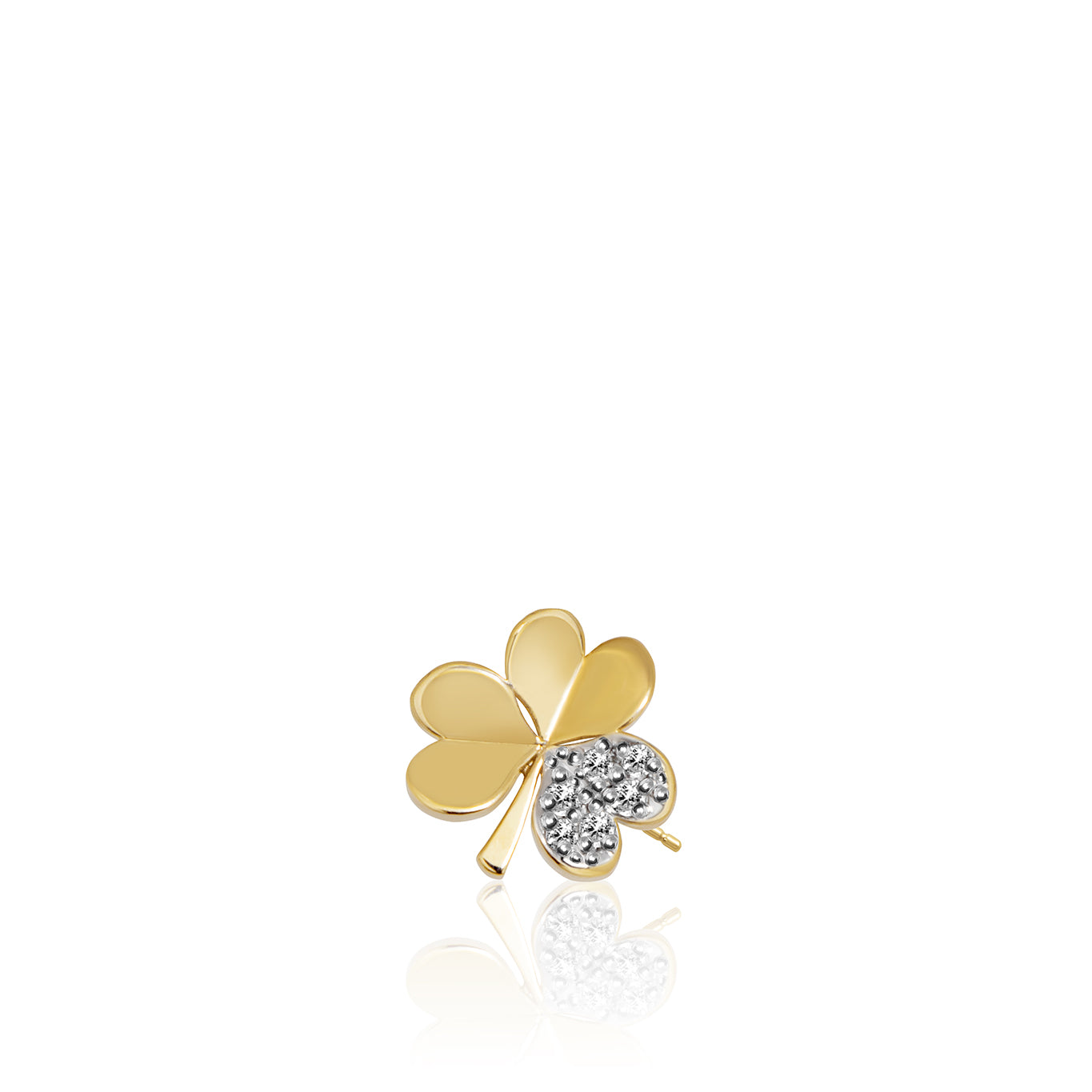 Mini X Shamrock Single Stud Earring