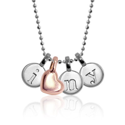 Mini Additions™ Letter I Heart Cluster Necklace