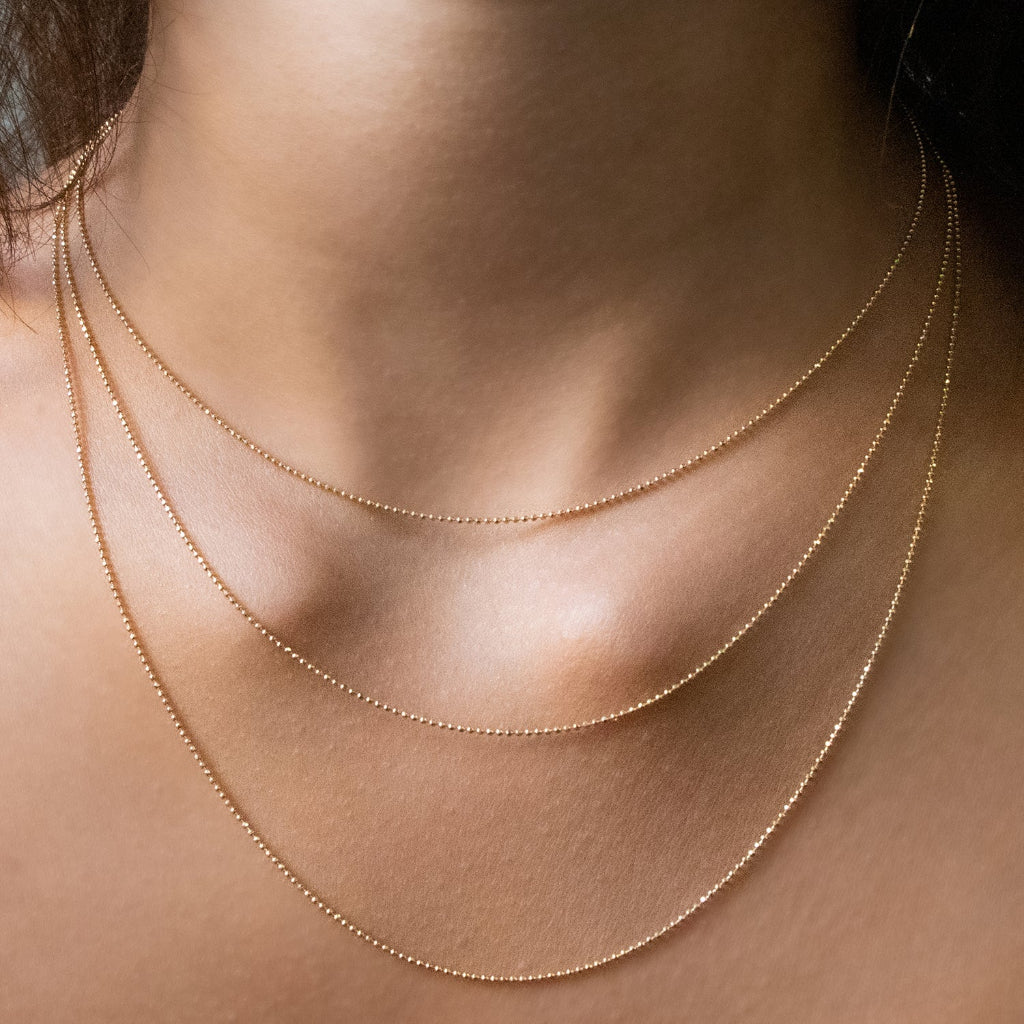 Alex Woo Disco Chain in 14kt Gold - 1 mm – Alex Woo Jewelry