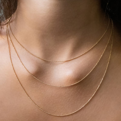 Disco Chain in 18kt Gold - 1 mm