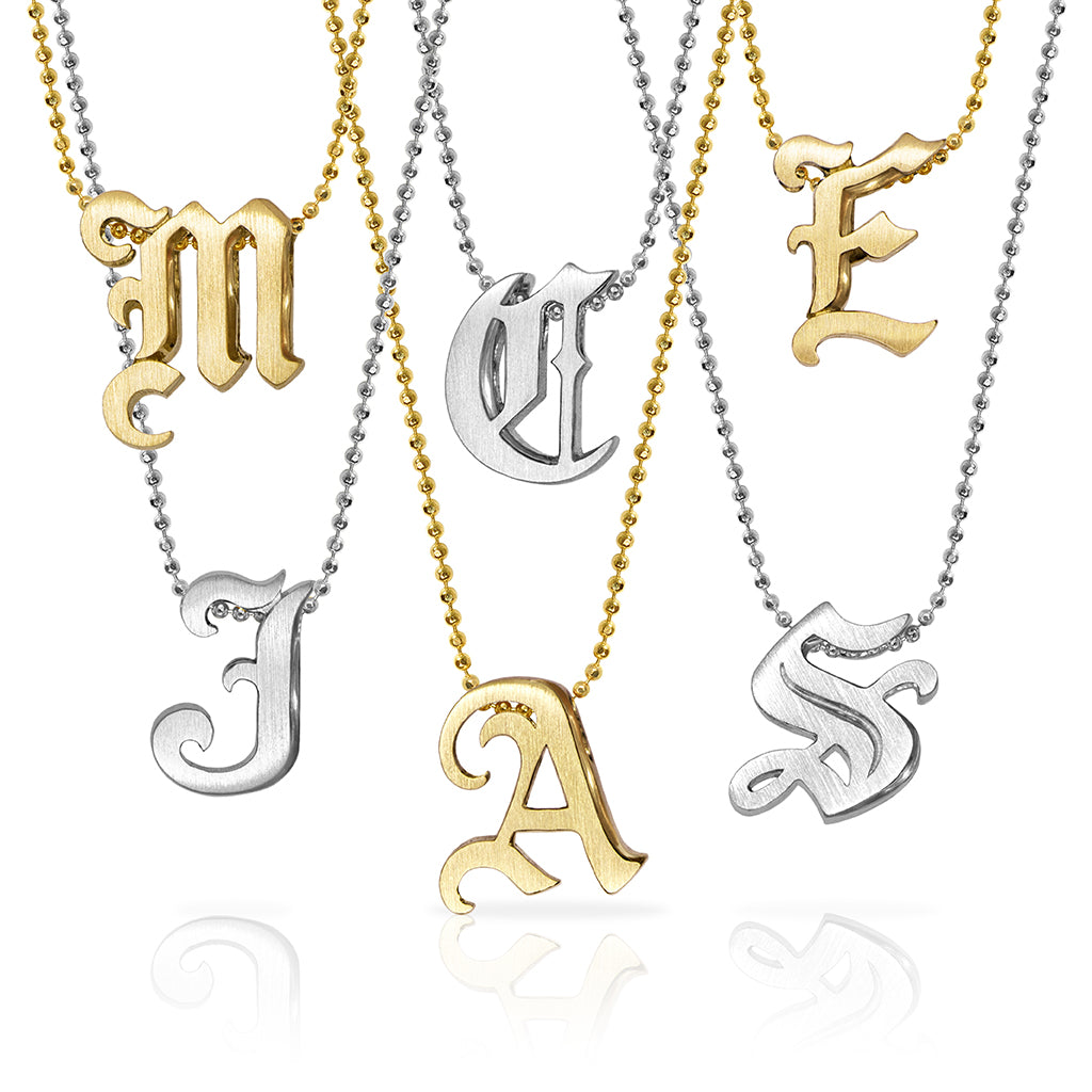 Alex Woo Origin Letters (A-Z) Charm Necklace