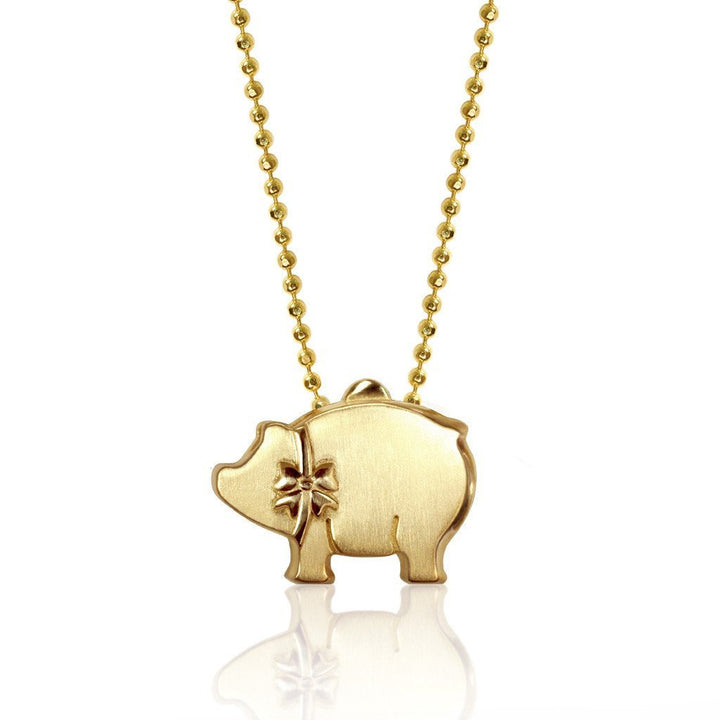 Alex Woo Baby Girl Piggy Bank Charm Necklace