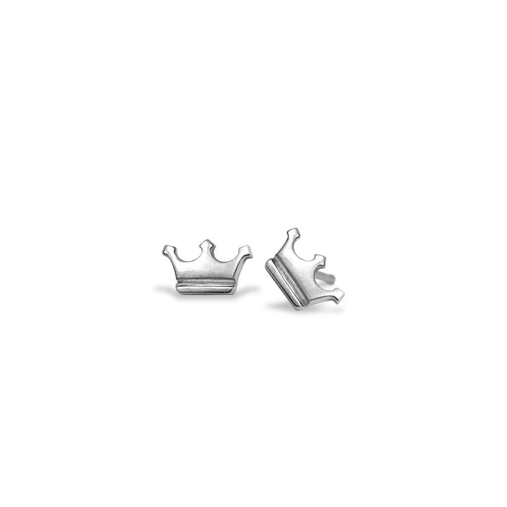 Mini Additions Crown Earrings Sterling Silver