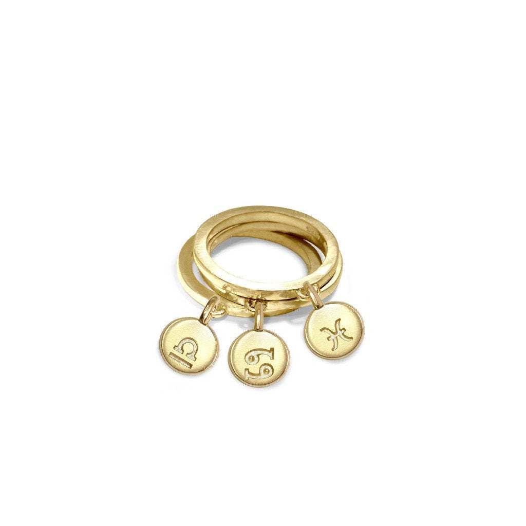 Custom Mini Addition Signs (Zodiac) Rings