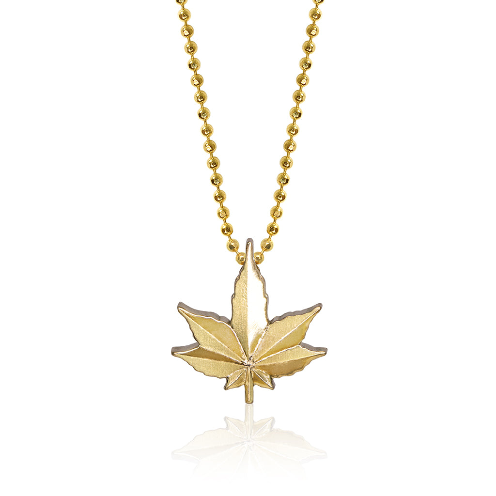 Alex Woo Weed Leaf Charm Necklace