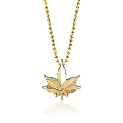 Alex Woo Weed Leaf Charm Necklace